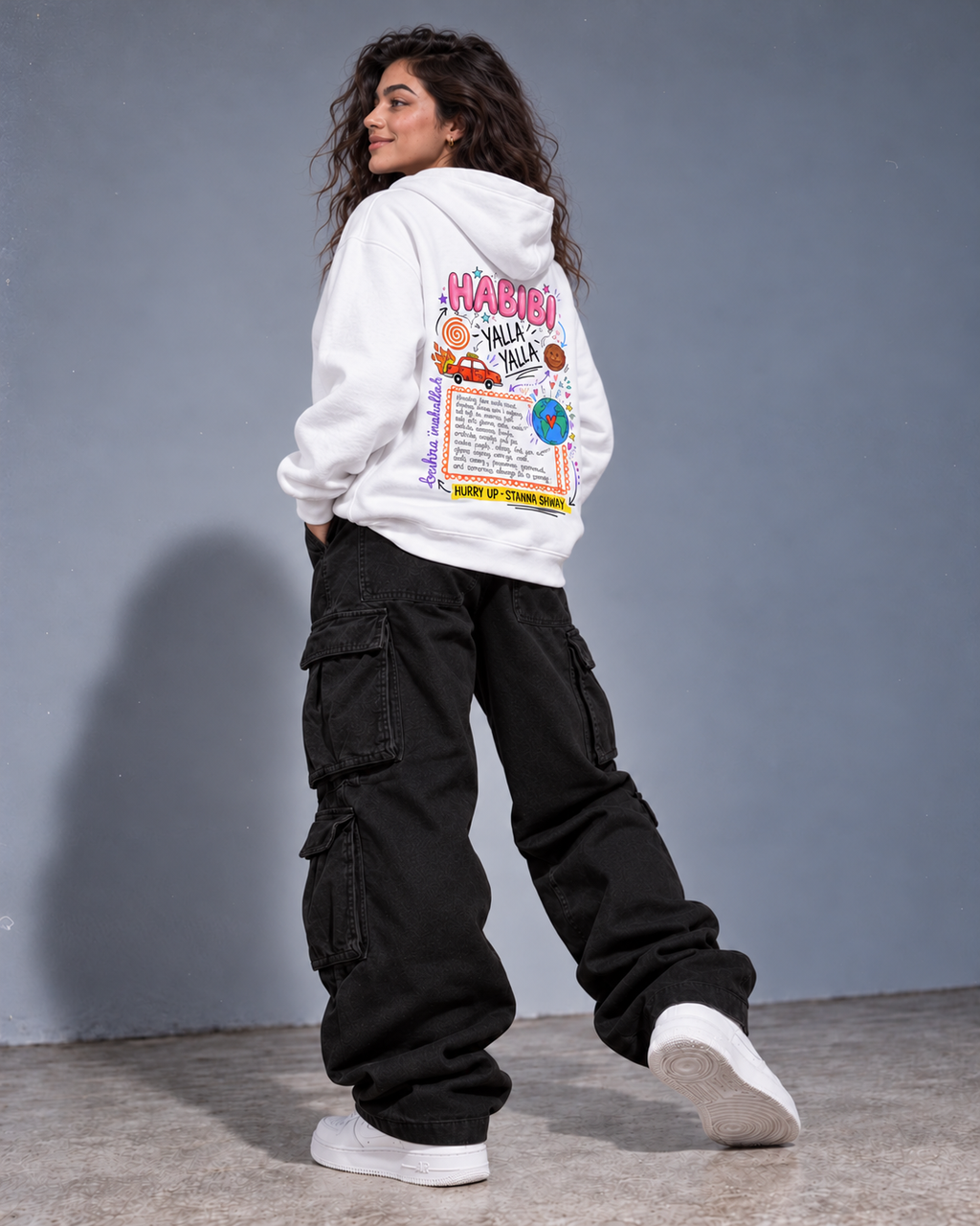 Habibi Yalla Hoodie: Hurry Up, Wait